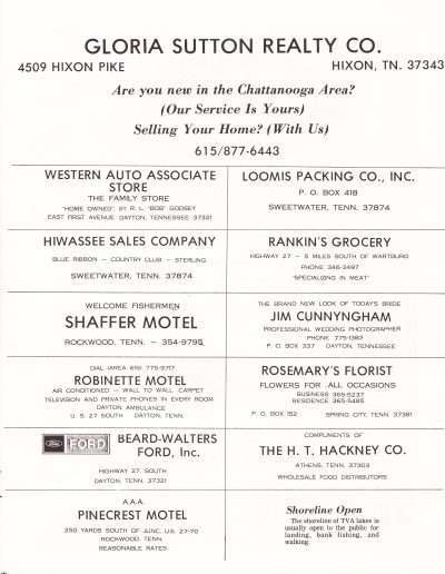 1973 Watts Bar All-American BASS Tournament Recreation Association Program Page 16