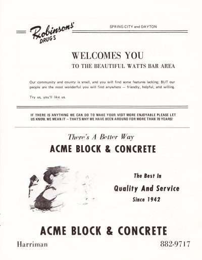 1973 Watts Bar All-American BASS Tournament Recreation Association Program Page 14