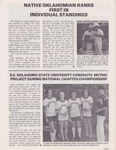 BASS Lunker Lines Vol 5 No 4 Sept-Oct 1976 Page 5