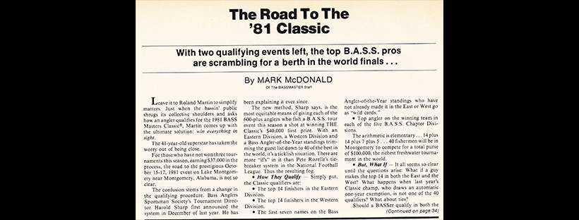 1981 Bassmaster Trail – Part 2