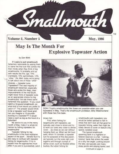Smallmouth Magazine Volume 2 Number 5 Page 1