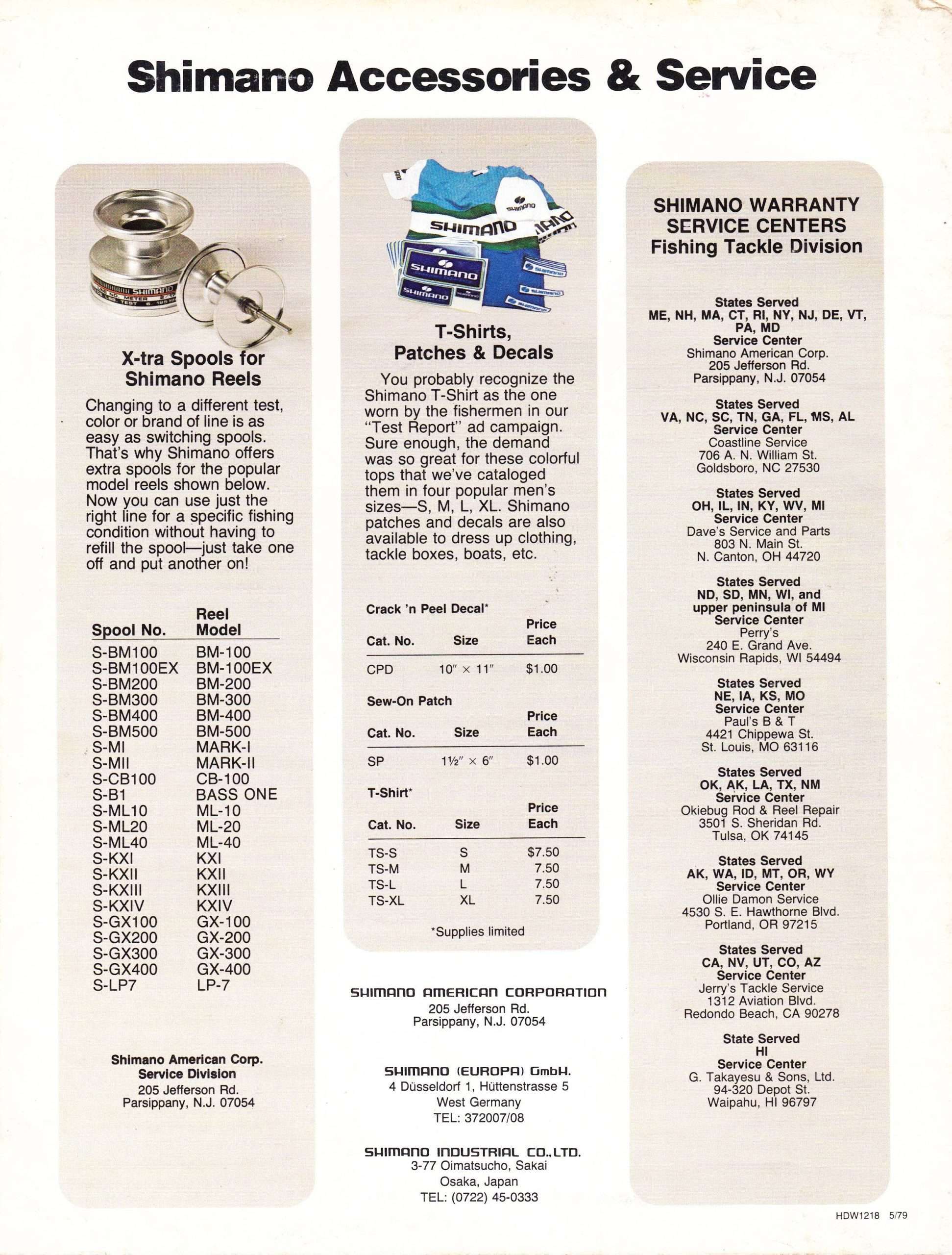 Shimano 197980 Bass Fishing Archives Bass Tackle Catalogs