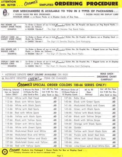1971 Creme Catalog Page 1
