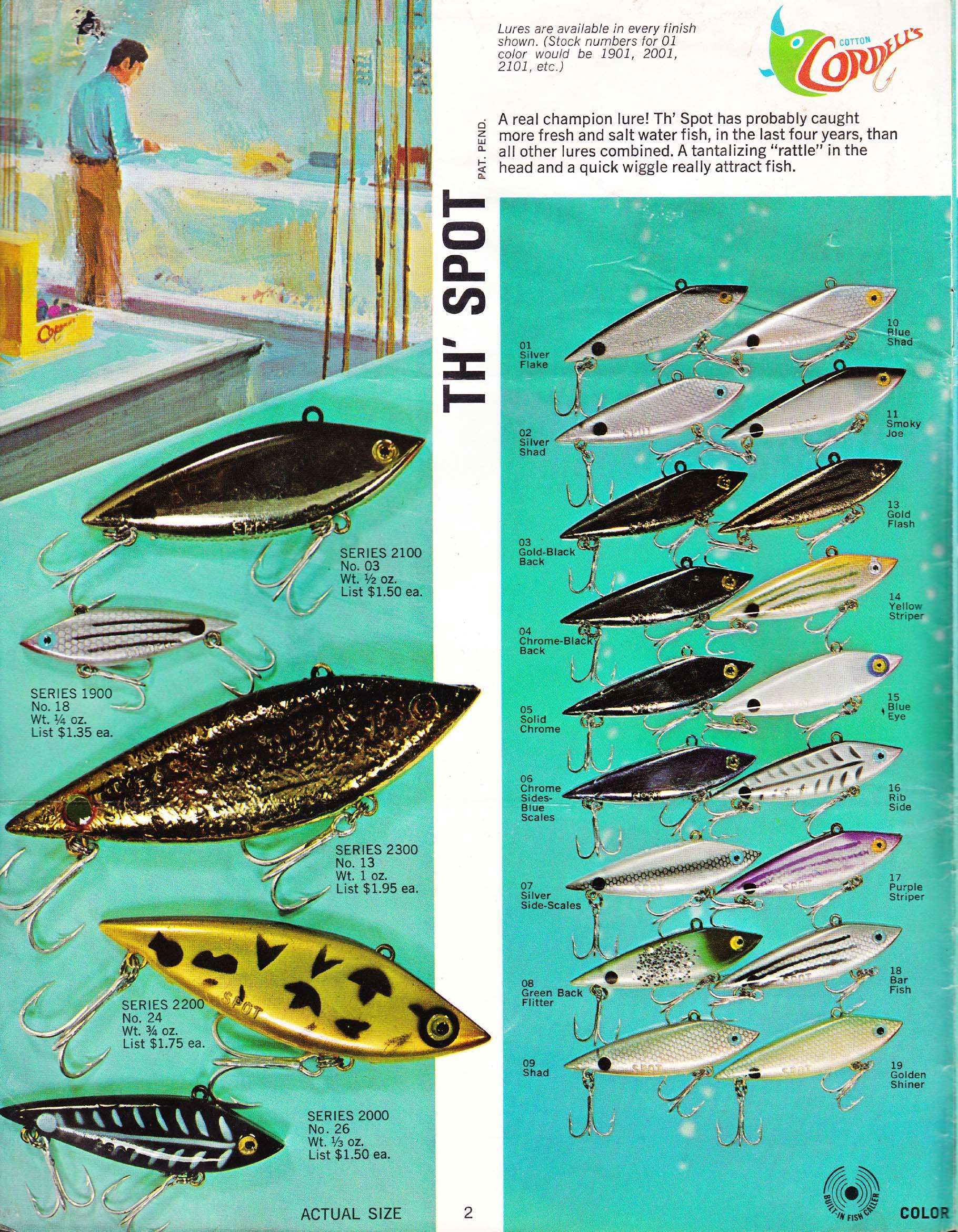 Cotton Cordell Pre1973 Bass Fishing Archives Bass Tackle Catalogs