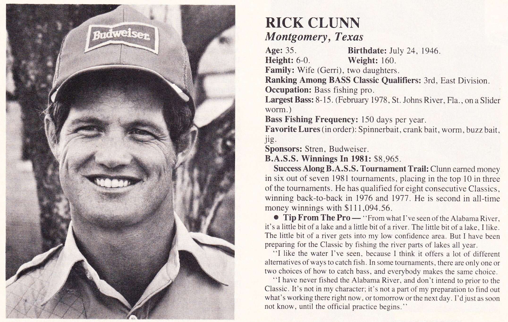 5 Rick Clunn Rick Clunn