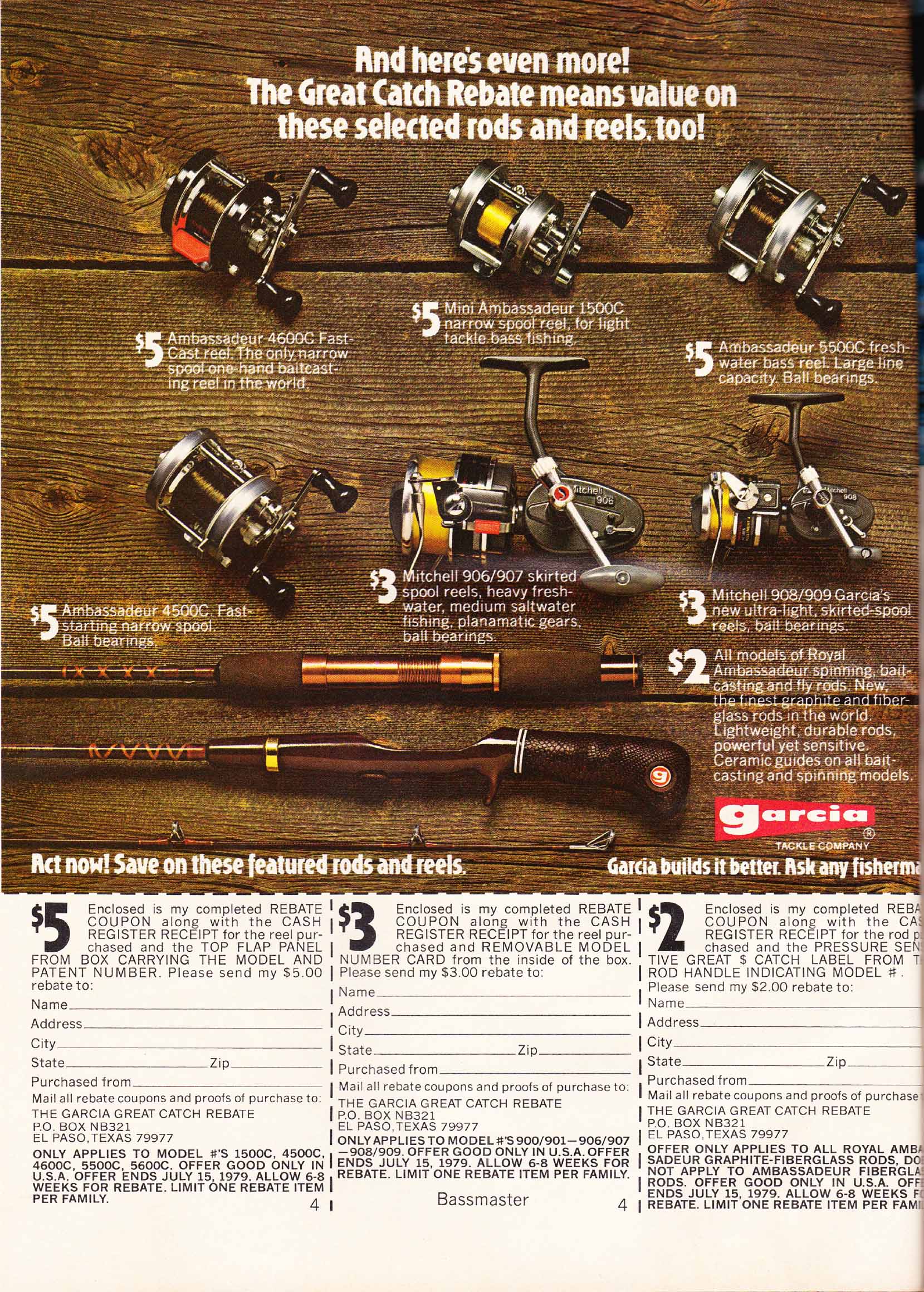 Garcia Rebates 1979 - Bass Fishing Archives