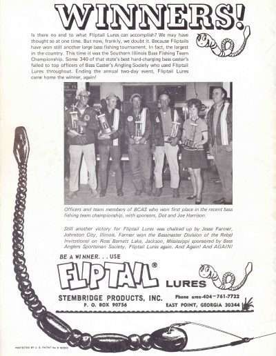The Lunker Hole Volume 1 Number 2 July-August 1970 Back Cover