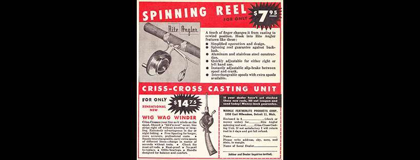 Unique Rods and Reels 1949 - Bass Fishing Archives Retro Ads