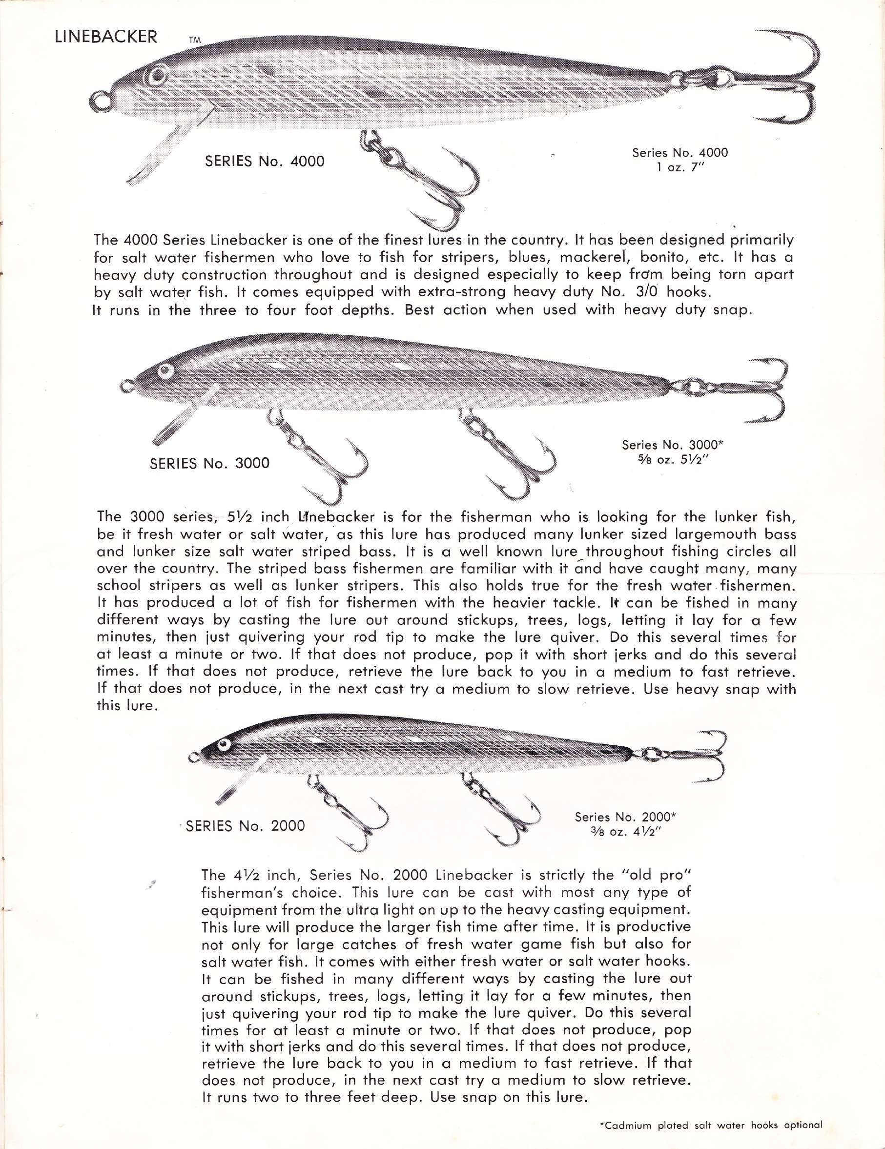 Bill Norman Lures Catalog Bass Fishing Archives Tackle History