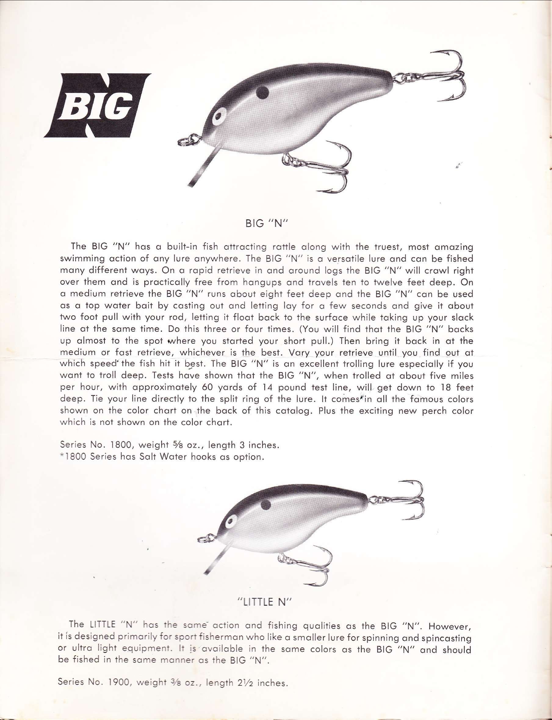 Bill Norman Lures Catalog Bass Fishing Archives Tackle History