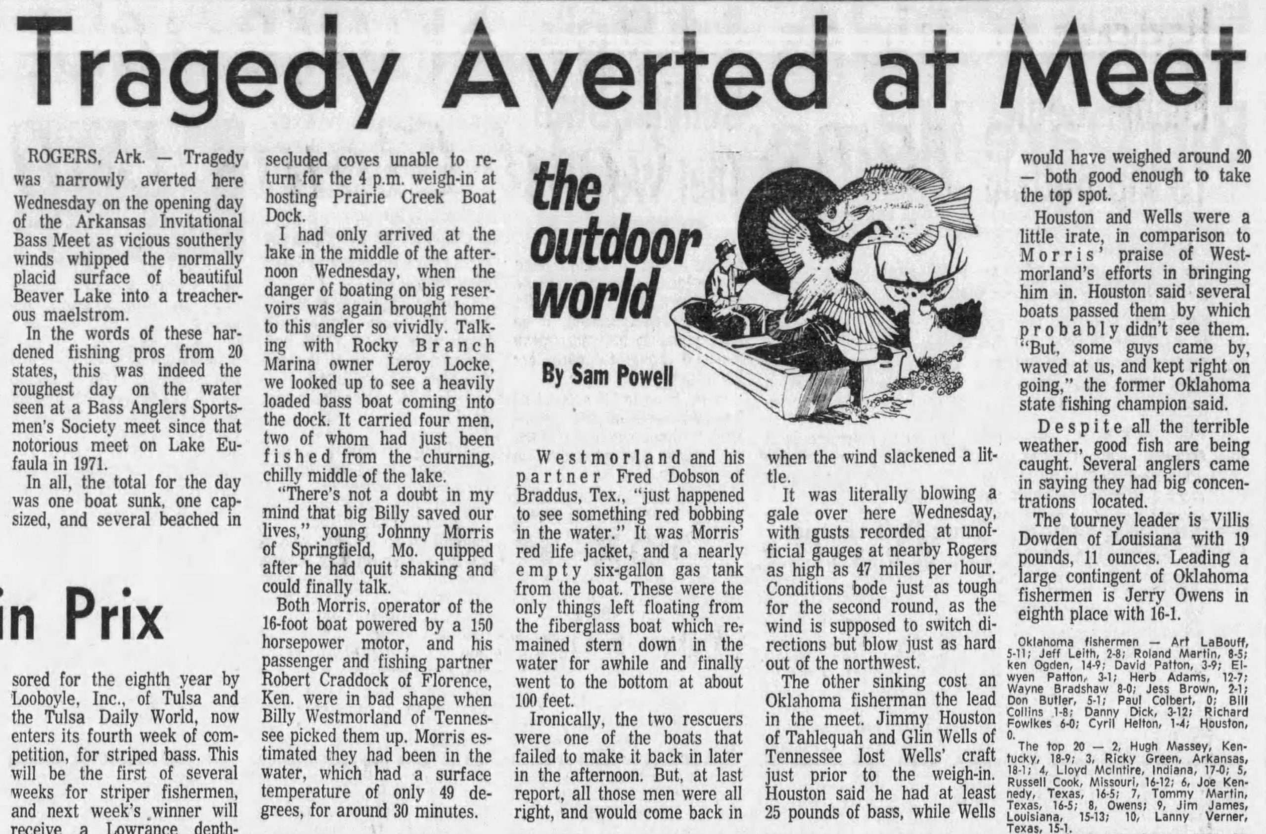 Tulsa Daily World Thursday April 4, 1974.