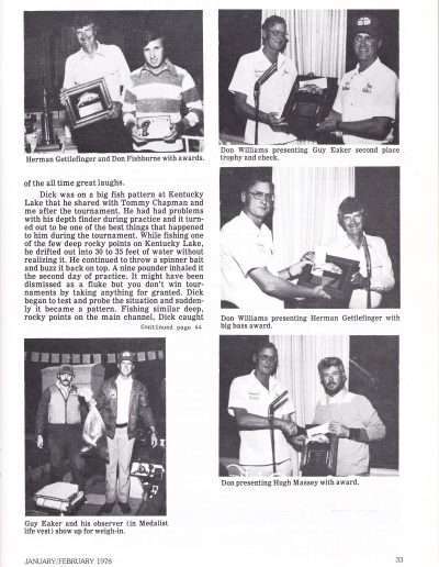 January-February 1977 issue of American Bass Fisherman Page 33.
