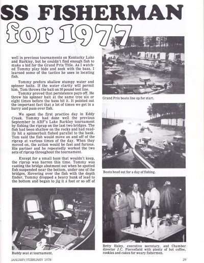 January-February 1977 issue of American Bass Fisherman Page 29.