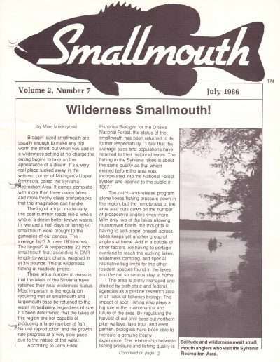 Smallmouth Magazine Vol 2 No 7 Page 1