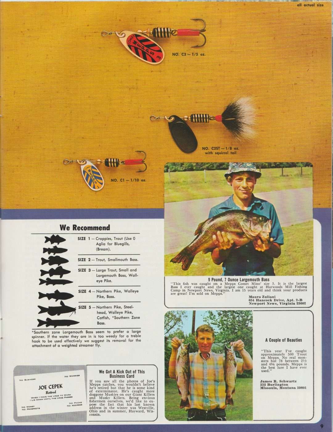 Mepps Catalog 19711972 Bass Fishing Archives Tackle History