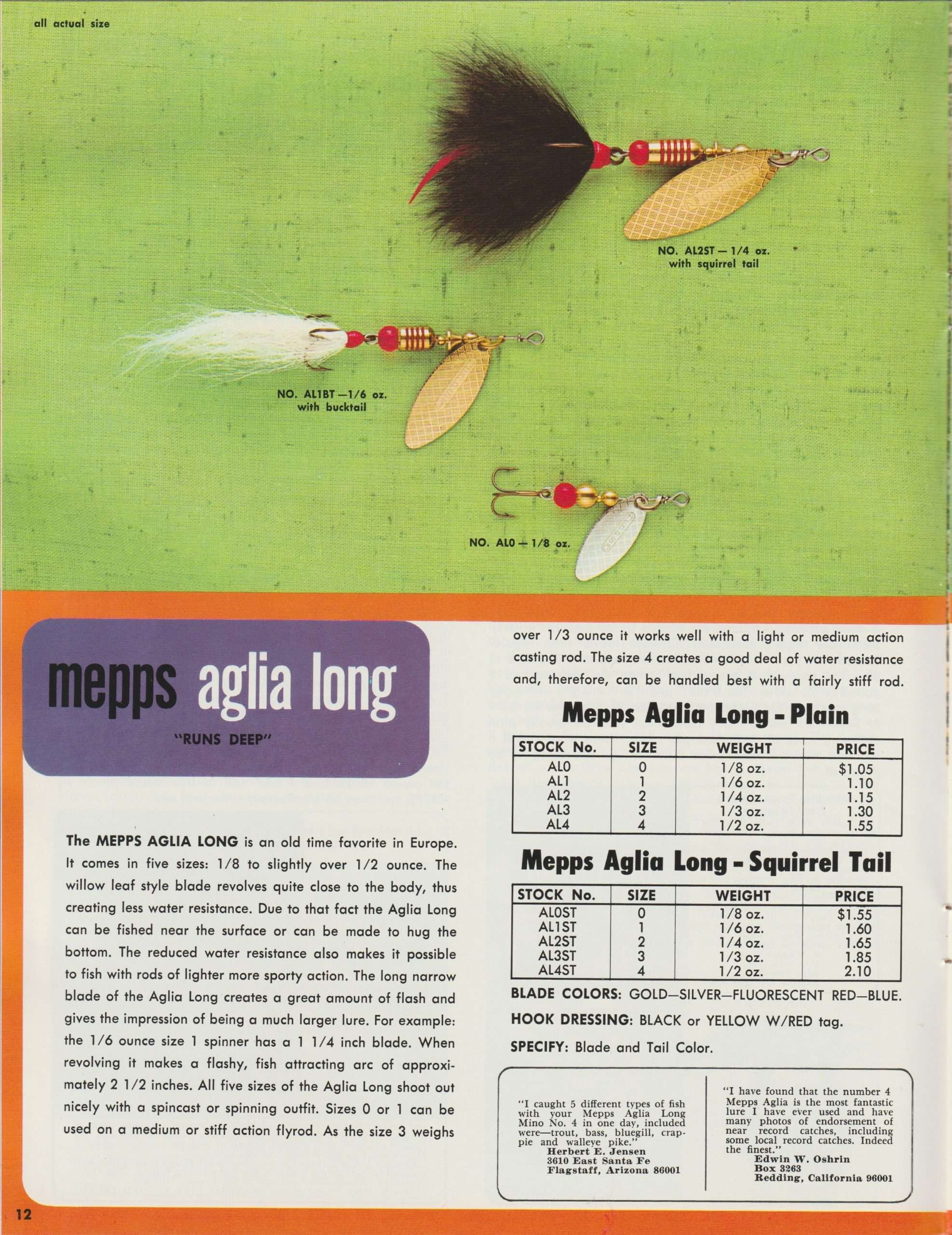 Mepps Catalog 19711972 Bass Fishing Archives Tackle History