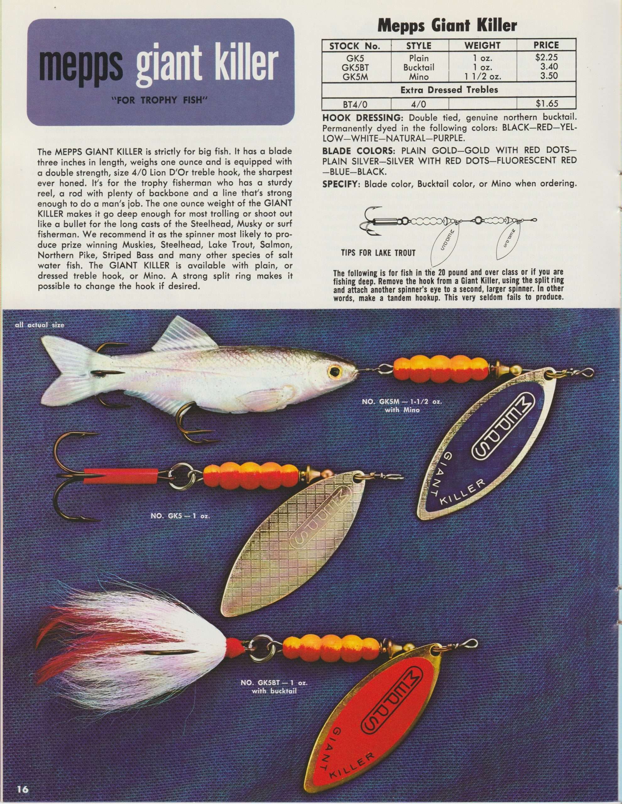 Mepps Catalog 19711972 Bass Fishing Archives Tackle History