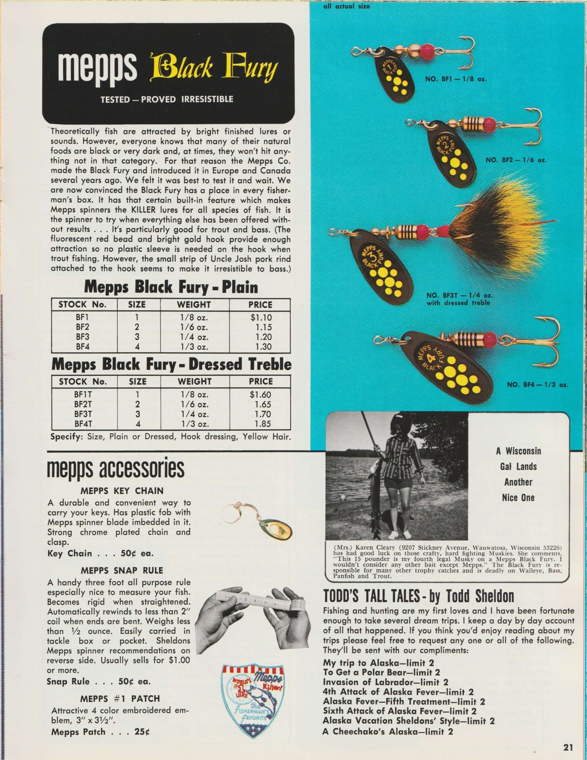 Mepps Catalog 19711972 Bass Fishing Archives Tackle History