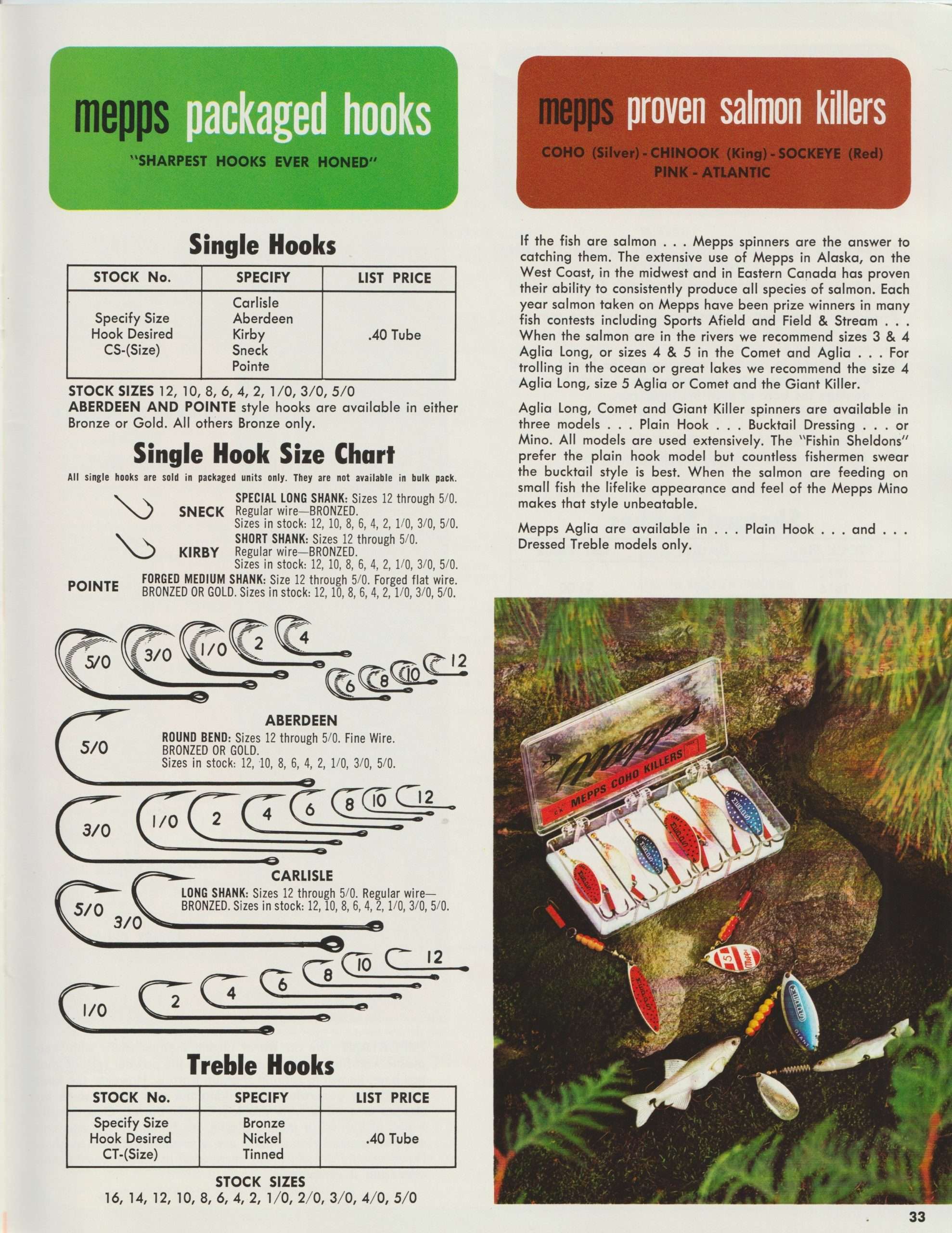 Mepps Catalog 19711972 Bass Fishing Archives
