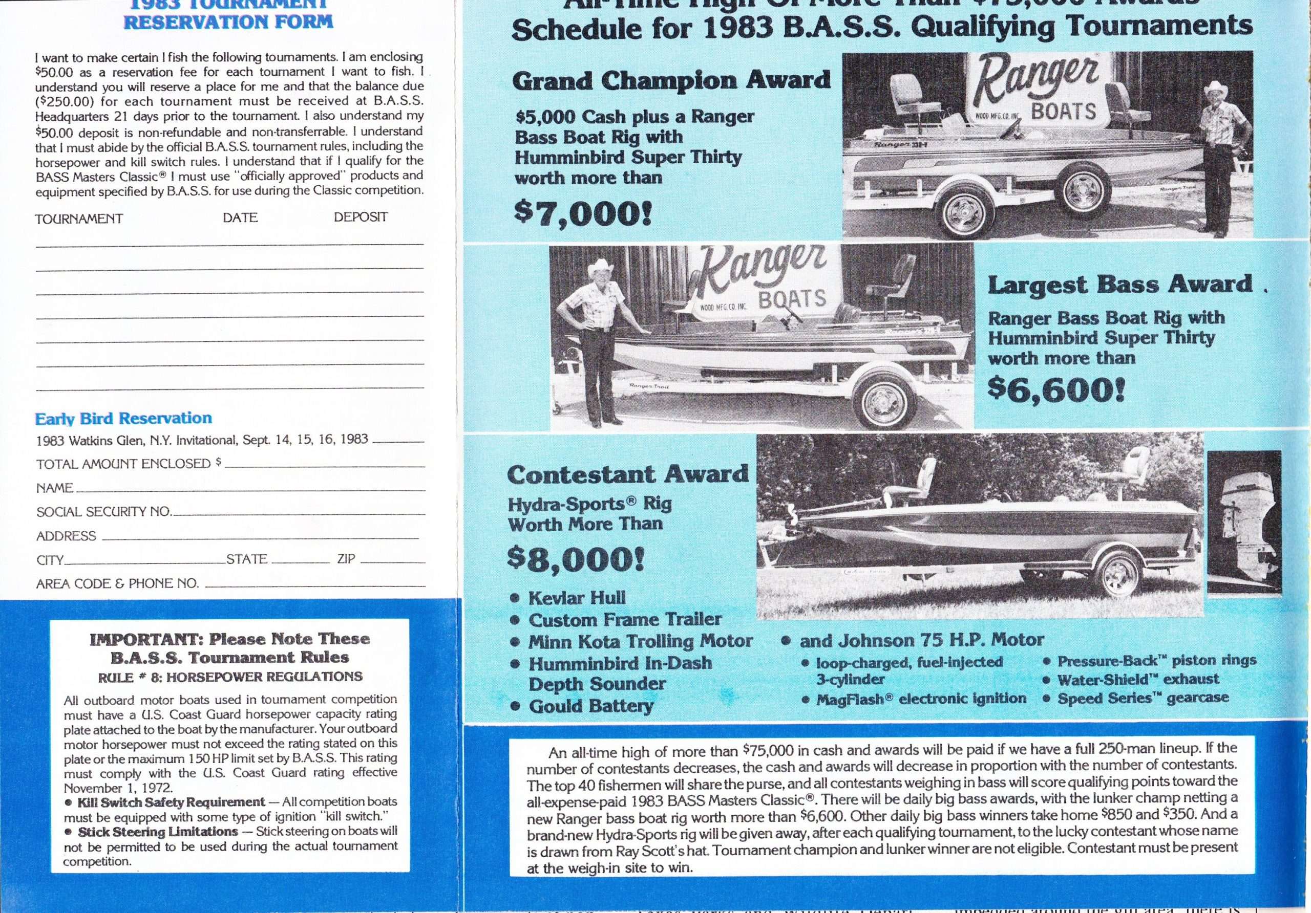 1982-83 Bassmaster Trail Release Page 3 and 6 1982-83 Bassmaster Trail Release Page 3 and 6