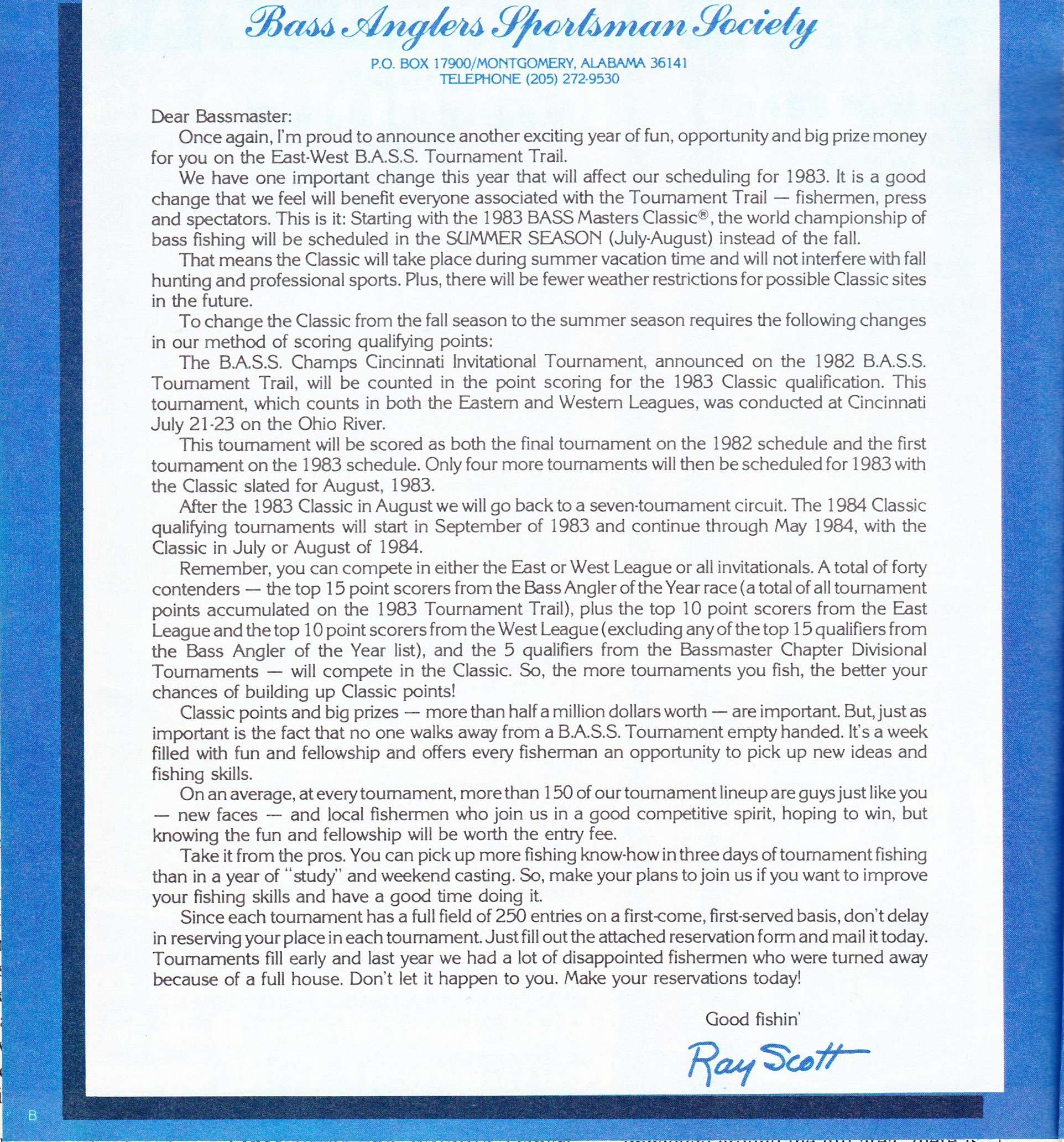 1982-83 Bassmaster Trail Release Page 2 1982-83 Bassmaster Trail Release Page 2