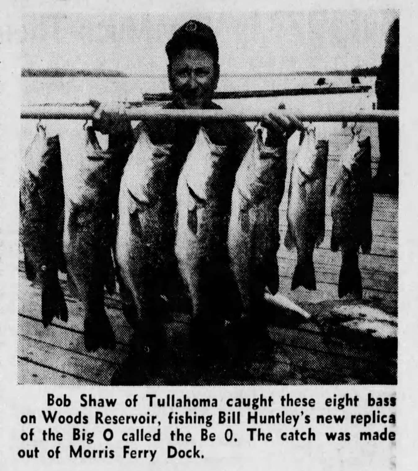Bee-O Catch The_Tennessean_Sun__Apr_8__1973_ The Bee-O, made by Bill Huntley's Bumble Bee Bait Company, was one of the early companies to jump on the Big-O band wagon. Unfortunately, it is not known how long the bait was made. Photo: The Tennessean Sunday April 8, 1973.