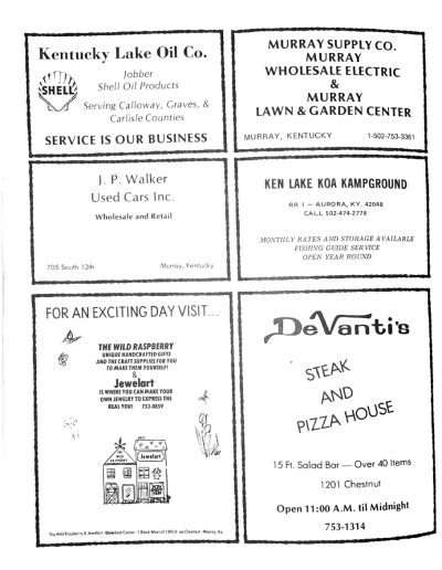 1978 Kentucky Lake Invitational Program Page 27