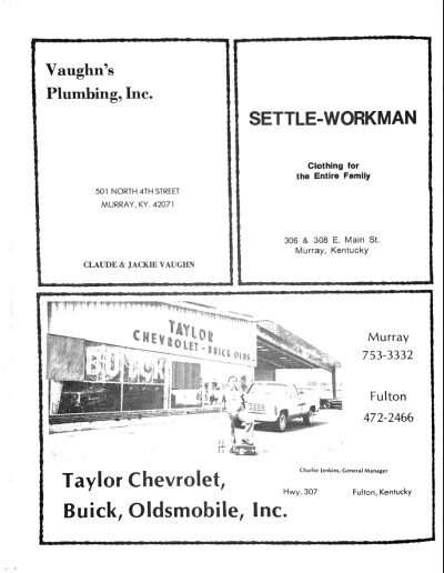 1978 Kentucky Lake Invitational Program Page 19