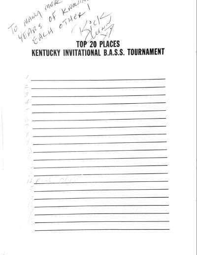 1978 Kentucky Lake Invitational Program Page 15
