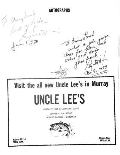 1978 Kentucky Lake Invitational Program Page 12