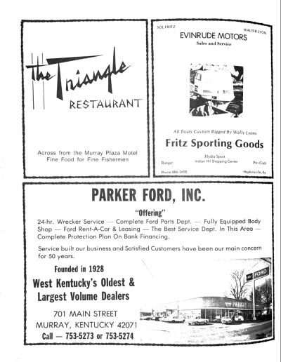1978 Kentucky Lake Invitational Program Page 7