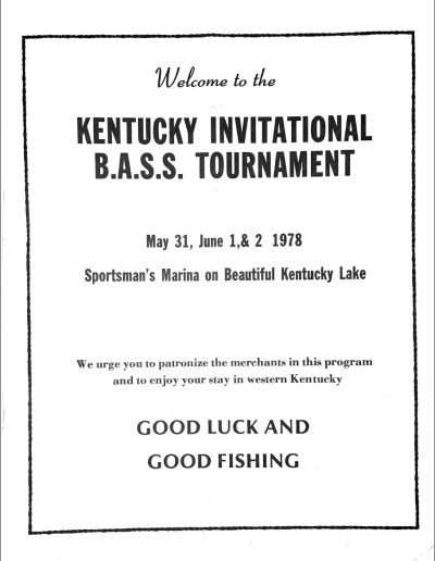 1978 Kentucky Lake Invitational Program Page 2