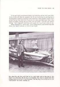 Check out the big ring on Mann's boat connected to the trolling motor. This is how he controlled the motor with his foot. Methods For Catching Bass, p.85.