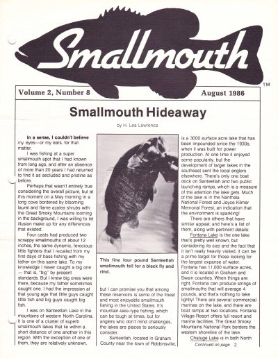 Smallmouth Magazine Vol 2 No 8 Page 1