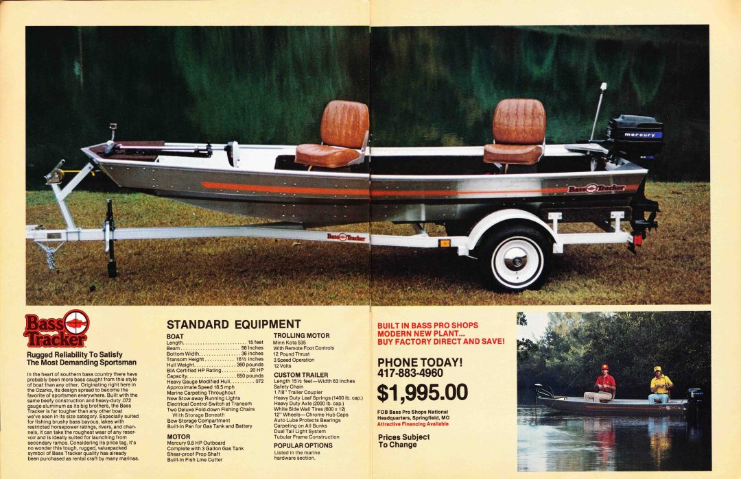 1980 Bass Trackers Bass Fishing Archives Bass Boat Catalogs