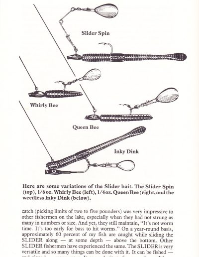 Charlie Brewer on Slider Fishin', 1978 Bassmaster Publications. Page 94.