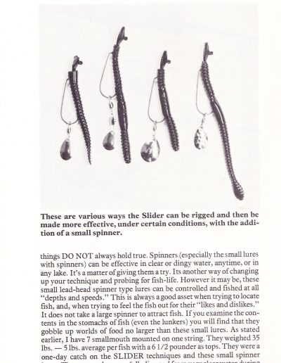 Charlie Brewer on Slider Fishin', 1978 Bassmaster Publications. Page 97.