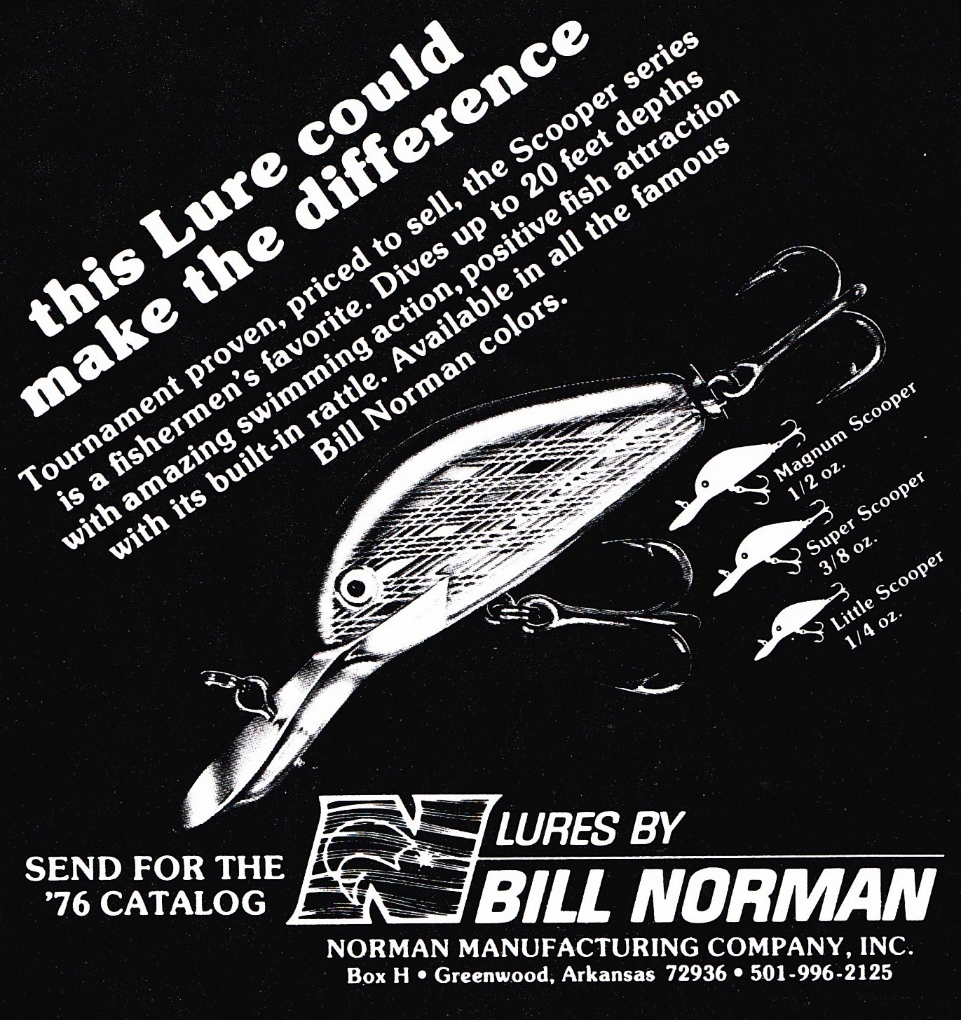 Bill Norman Lures 1977 - Bass Fishing Archives Tackle History