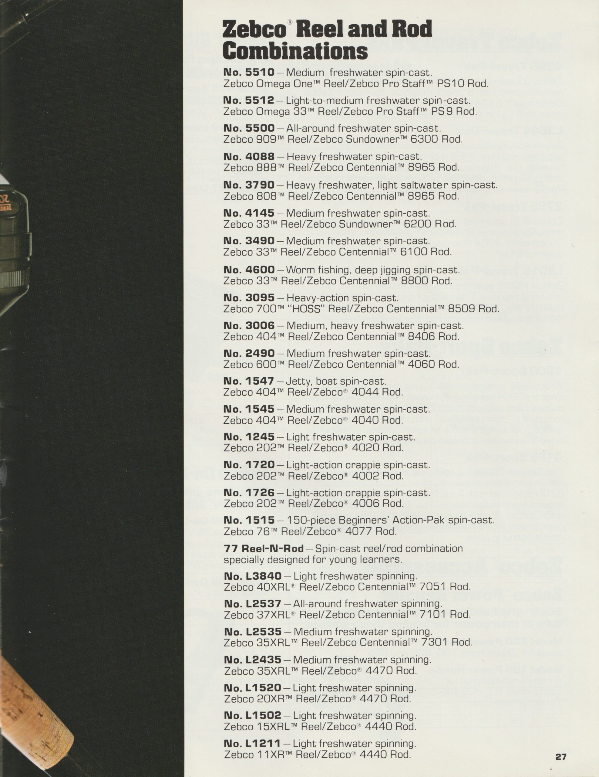 Zebco 1977 Catalog Bass Fishing Archives Bass Tackle Catalogs