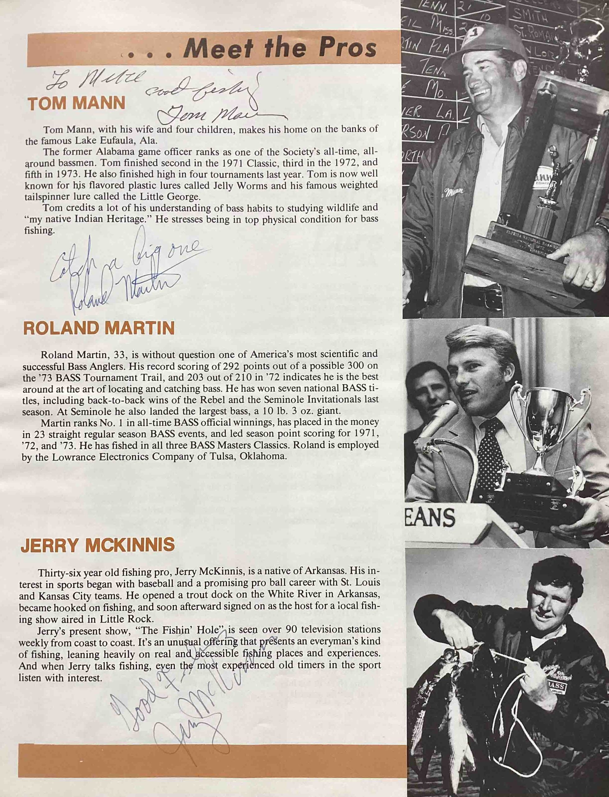 B.A.S.S. On Tour – 1974 - Bass Fishing Archives B.A.S.S.