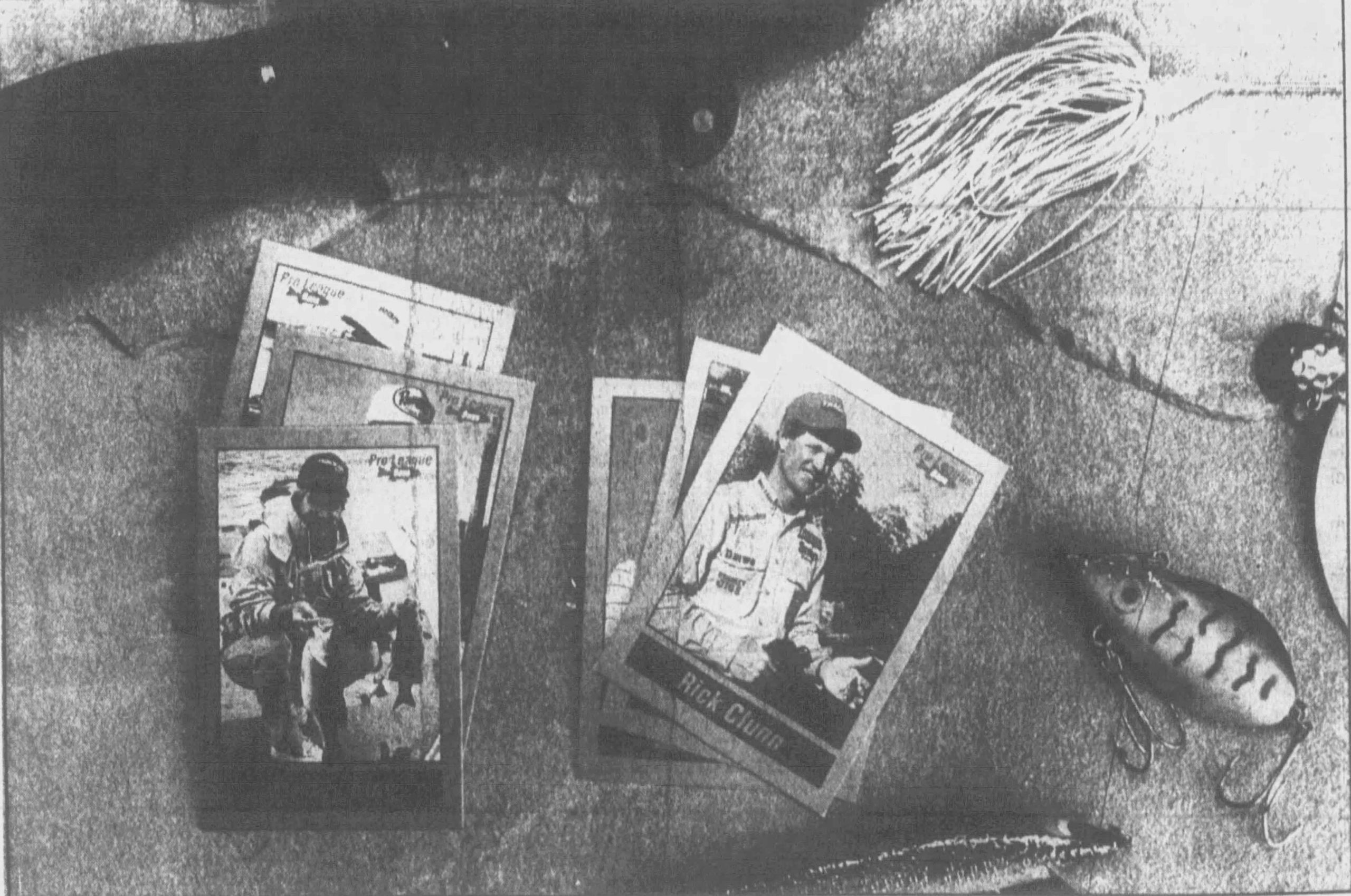 Big League compressed Original Caption: Pro League Bass Trading Cards have lured a following from fans of the BASS professional tournament circuit. The Kansas City Star, May, 1992. Photo credit: Kevin Anderson/The Star.