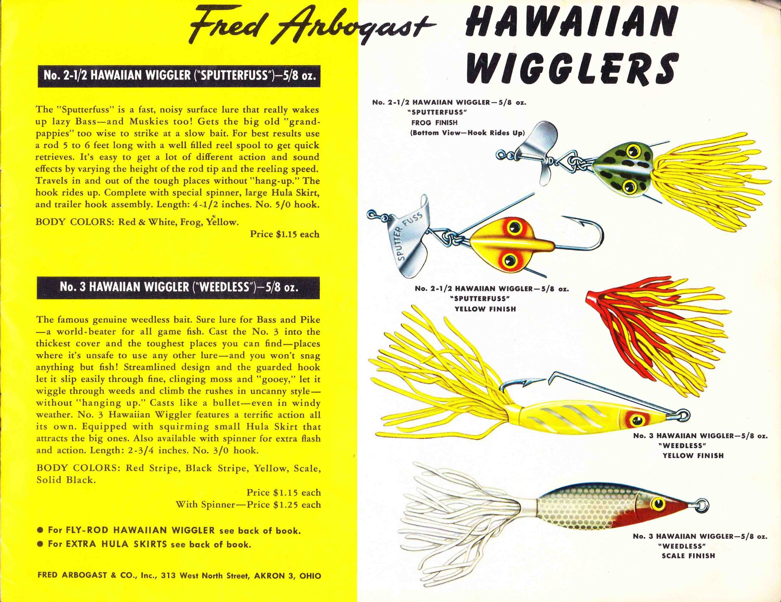Fred Arbogast Catalog 1950 - Bass Fishing Archives Bass Tackle Catalogs