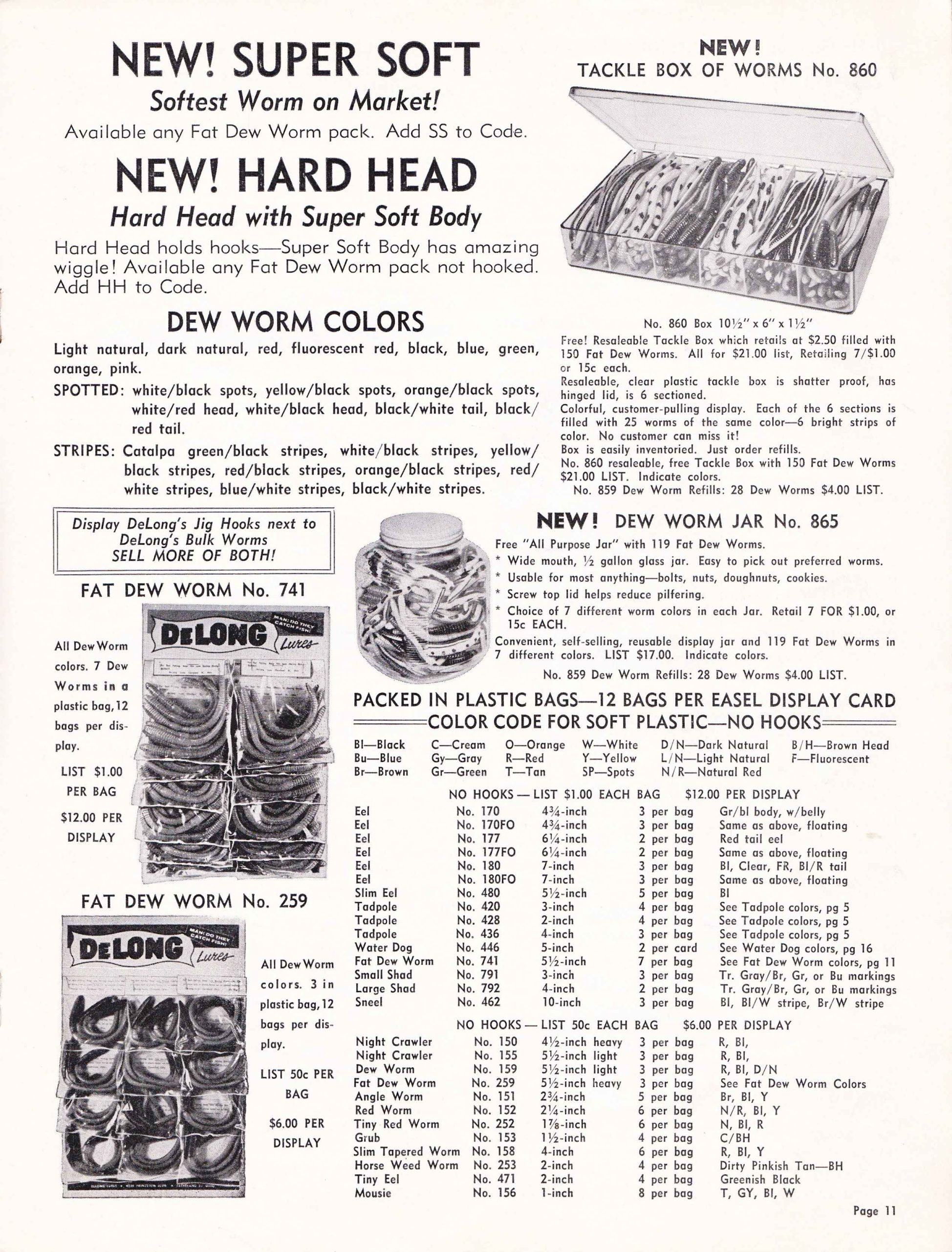 DeLong Lures 1961 Bass Fishing Archives Bass Tackle Catalogs