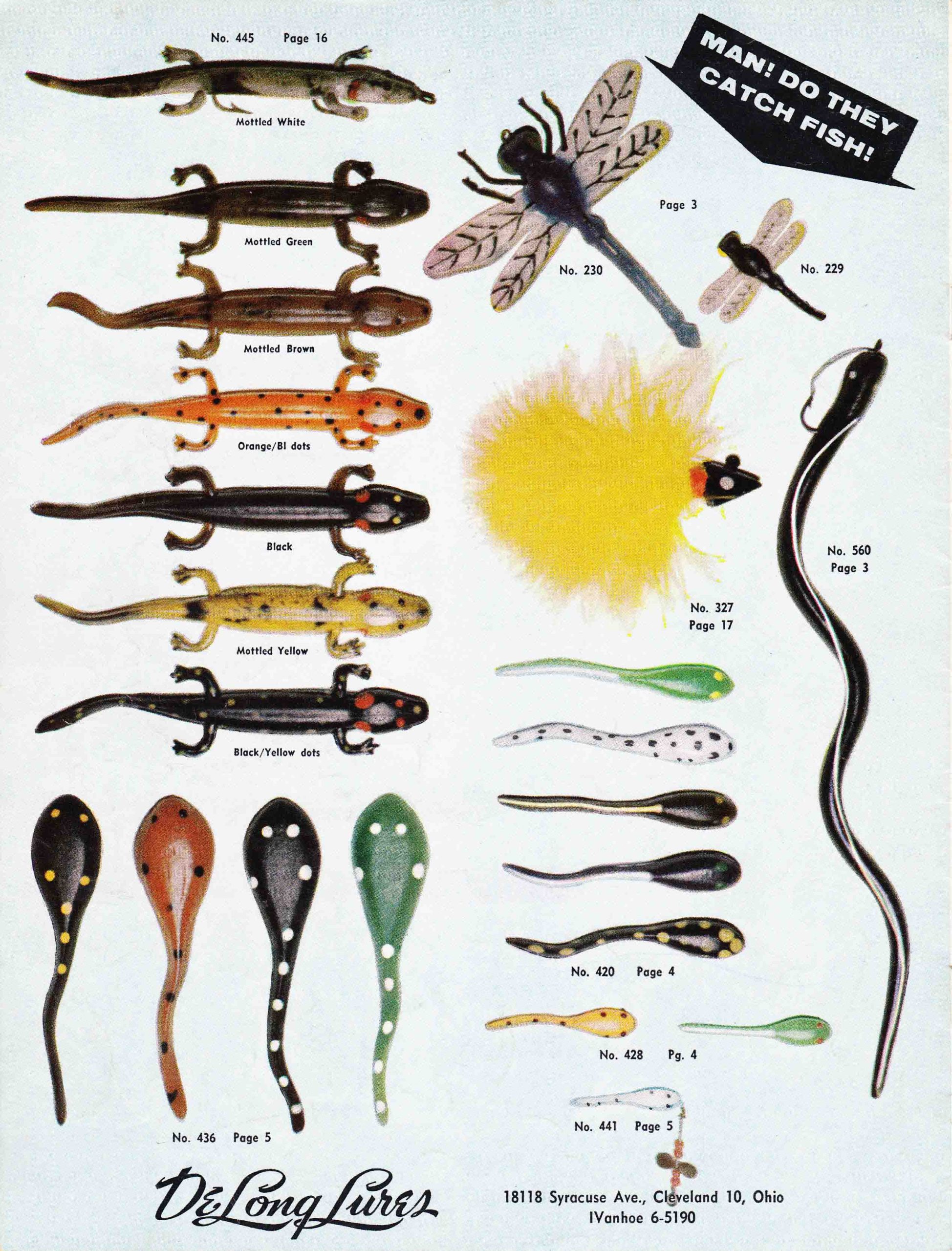 DeLong Lures 1961 Bass Fishing Archives Bass Tackle Catalogs