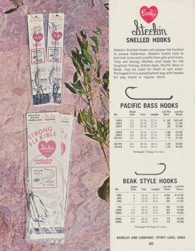 Berkley 1966 Terminal Fishing Tackle Catalog, page 40.