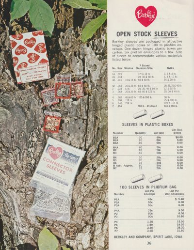 Berkley 1966 Terminal Fishing Tackle Catalog, page 36.