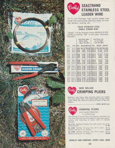 Berkley 1966 Terminal Fishing Tackle Catalog, page 34.