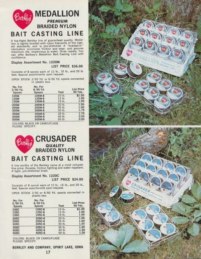 Berkley 1966 Terminal Fishing Tackle Catalog, page 17.