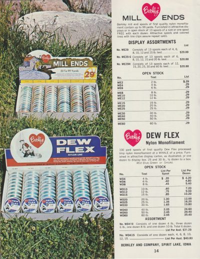 Berkley 1966 Terminal Fishing Tackle Catalog, page 14.