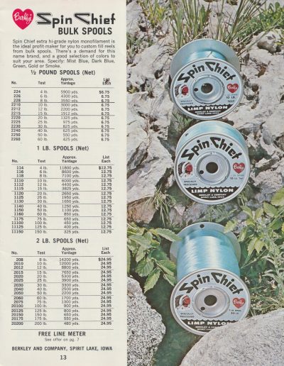 Berkley 1966 Terminal Fishing Tackle Catalog, page 13.
